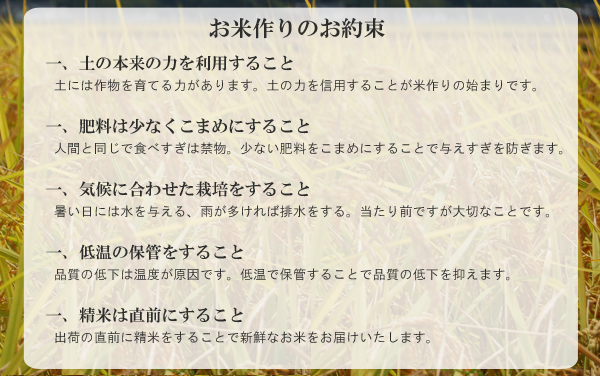 お米作りのお約束
